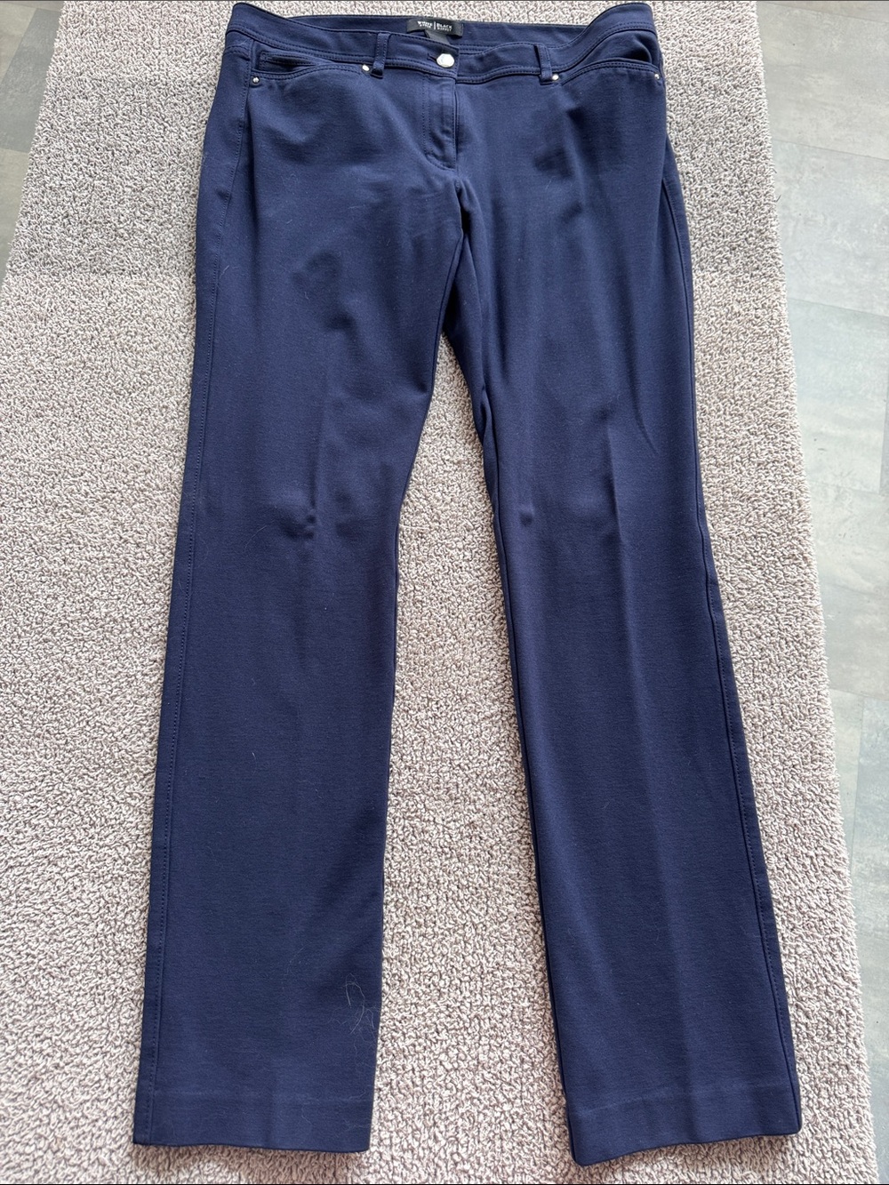 White House Black Market Navy Slim-Leg Women's Stretchy Pants